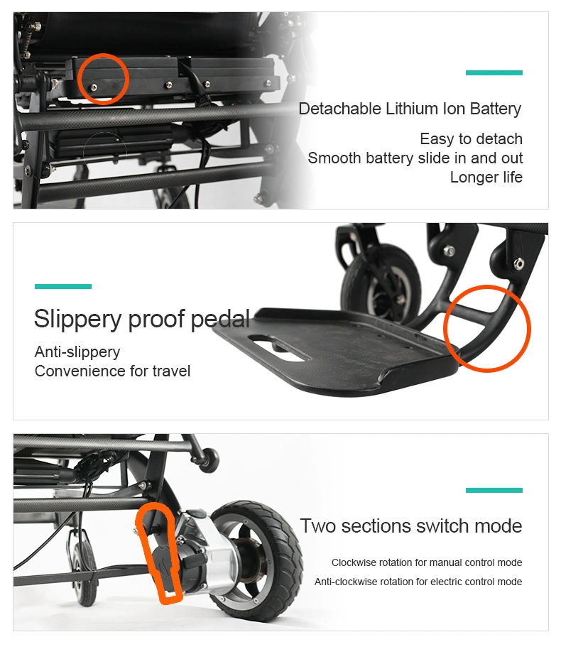 2021 Updated Lightweight Electric Wheelchair - Remote Control Electric Wheelchairs Lightweight Foldable Motorize Power Electrics Wheel Chair Mobility Aid