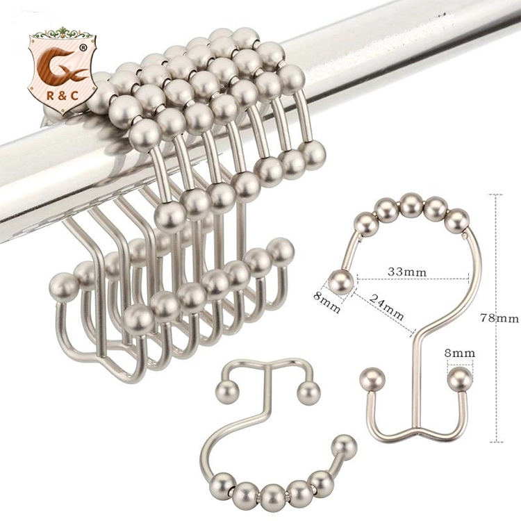 Hot Sale Metal Shower Ring Plastic Iron Shower Curtain Hooks Rings