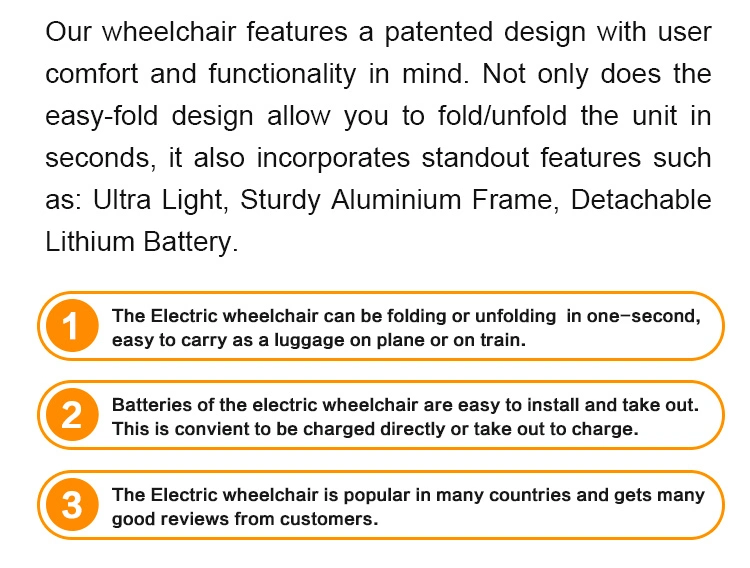 Ce FDA Electric Wheelchair Folding Medical Mobility Old Elderly Disabled Aid Motorized